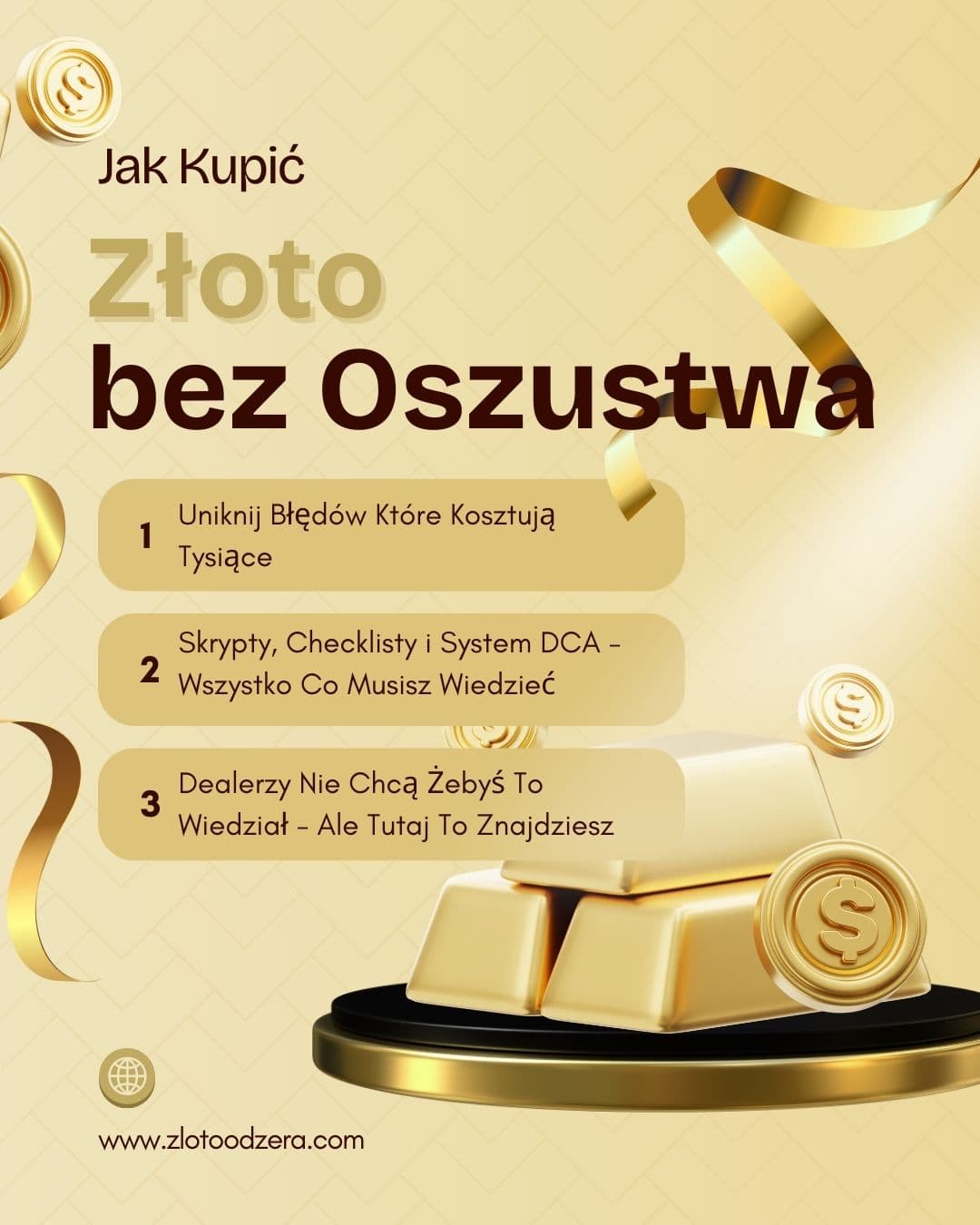 Okładka e-booka: Jak Kupić Złoto BEZ Oszustwa